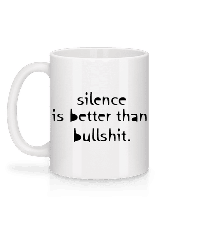 Silence - Tasse - Weiß - Hinten
