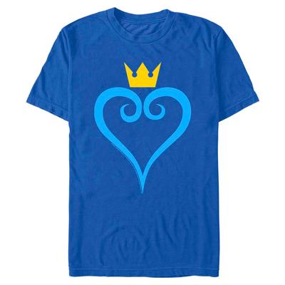Disney - Kingdom Hearts - Logo Heart and Crown - Homme T-shirt - Bleu royal - Devant