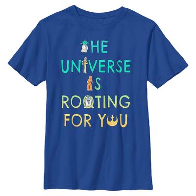 Star Wars - Skupina Rooting For You - Kinder T-Shirt - Royalblau - Vorne