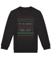 I Am On Santas Bad List - Detská štandardná mikina - Čierna - Predné