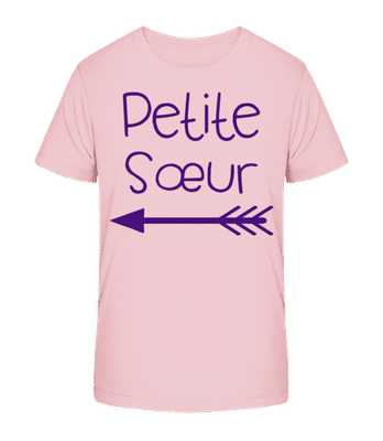 Petite Sœur - T-shirt bio Enfant Stanley Stella 2.0 - Rose - Devant