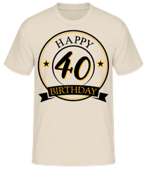 Happy Birthday 40 · Camiseta básica para hombre