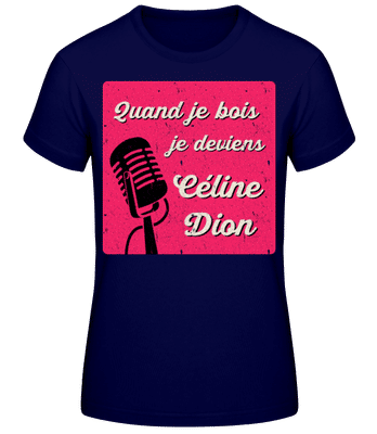 Céline Dion - T-shirt standard Femme - Bleu marine - Devant
