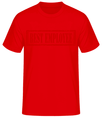 Best Employee Sign - Men's Basic T-Shirt - Red - Front