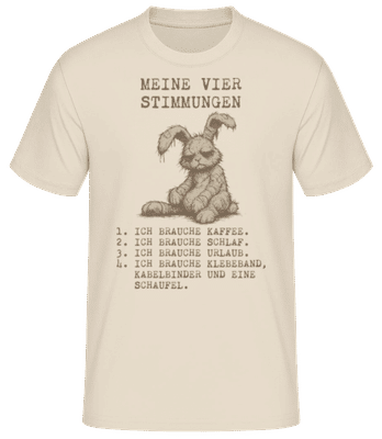 Meine Vier Stimmungen - Männer T-Shirt B&C - Creme - Vorne