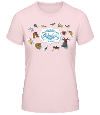 Oktoberfest Beer Festival - Frauen Basic T-Shirt - Rosa - Vorne