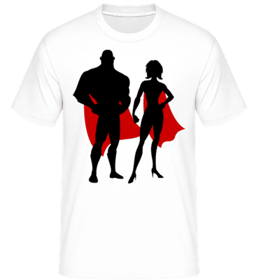 Superheroes With Cape -  T-Shirt Shirtinator homme - Blanc - Devant