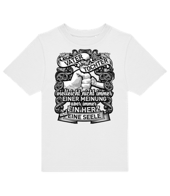 Vater Und Tochter - Kinder T-Shirt B&C - Weiß - Vorne