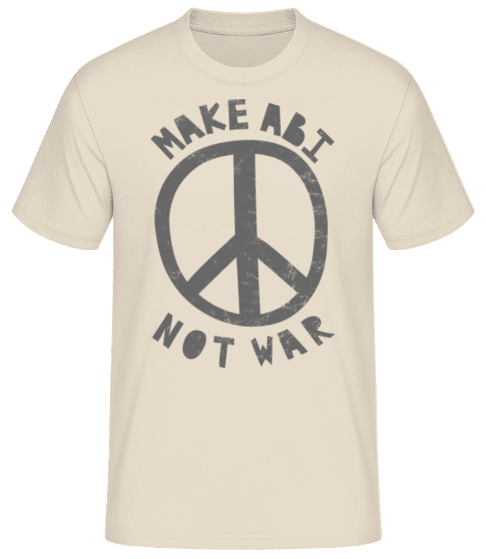 Vorschau: Make Abi Not War - Männer Basic T-Shirt - Creme - Vorne