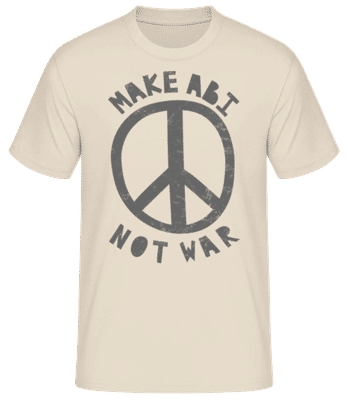 Make Abi Not War - Männer Basic T-Shirt - Creme - Vorne