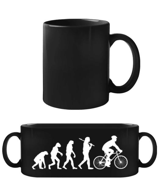 Aperçu: Évolution du cyclisme - Tasse Noire - Noir - Devant