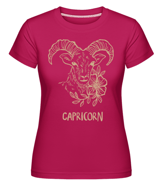 Preview: Scribble Style Zodiac Sign Capricorn - Shirtinator Women's T-Shirt - Magenta - Front