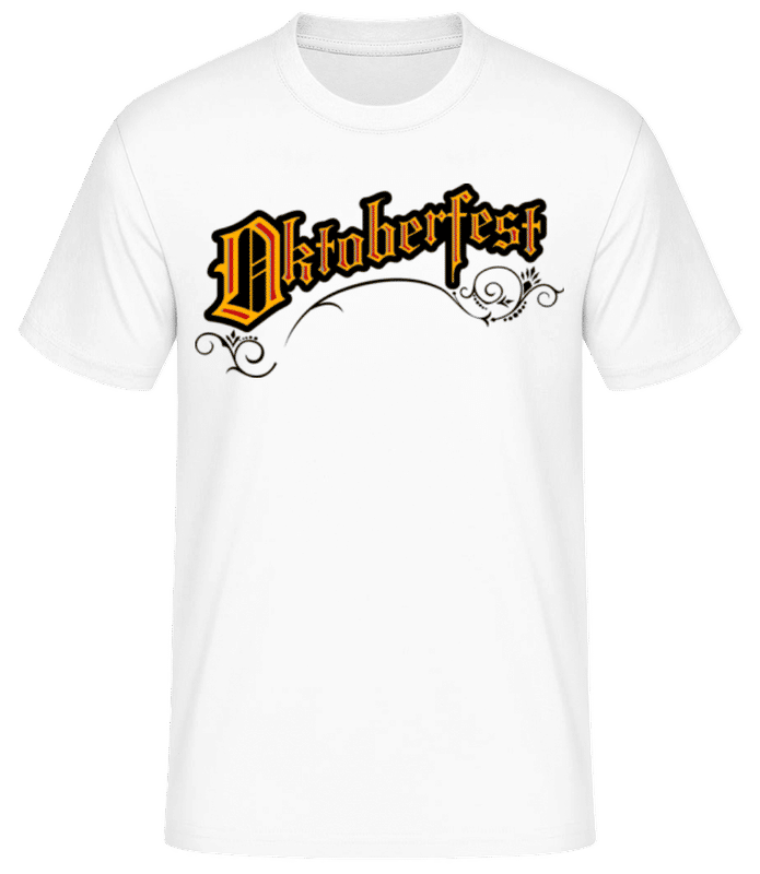 Vorschau: Oktoberfest Orange - Männer Basic T-Shirt - Weiß - Vorne