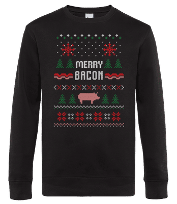 Merry Bacon - Sweat-shirt standard pour homme - Noir - Devant