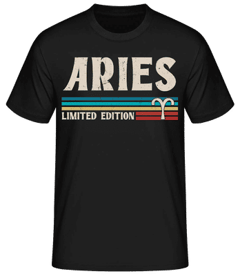 Sternzeichen Aries Limited - Männer Basic T-Shirt - Schwarz - Vorne