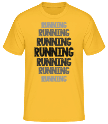 Running Motivation - Pánské basic tričko - Zlatožlutá - Napřed