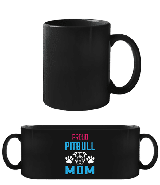 Preview: Proud Pitbull Mum - Black Mug - Black - Front