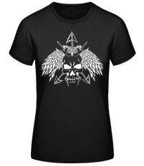 Owl Skull Tattoo White · Women's B&C T-Shirt