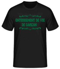 Enterrement De Vie De Garçon - T-shirt standard Homme - Noir - Devant