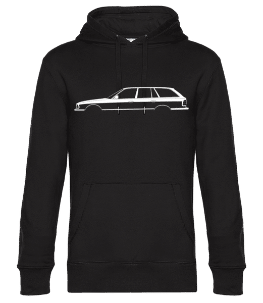 'BMW M5 Touring (E34)' Silhouette - Sweat à capuche premium Unisexe - Noir - Devant