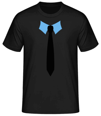 Krawatte - Männer Basic T-Shirt - Schwarz - Vorne