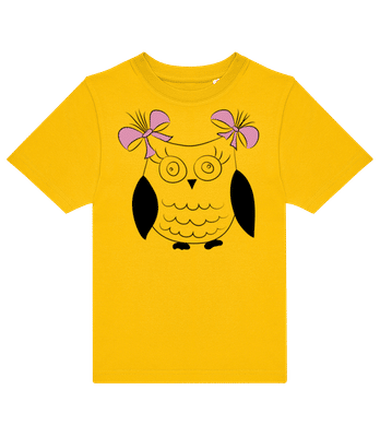 Chouette Fille - T-shirt enfants B&C - Jaune - Devant