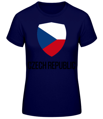 Czech Republic - Dámske basic tričko - Namornícka modrá - Predné