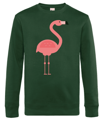 Flamingo Bild - Männer Standard Pullover - Flaschengrün - Vorne