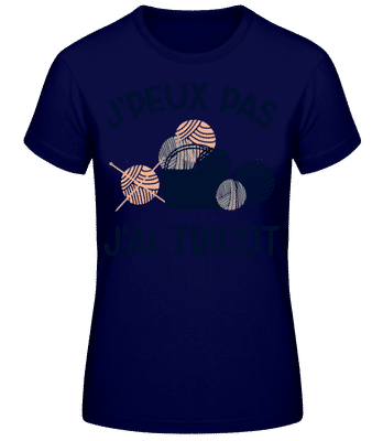 J’peux Pas J‘ai Tricot - T-shirt standard Femme - Bleu marine - Devant