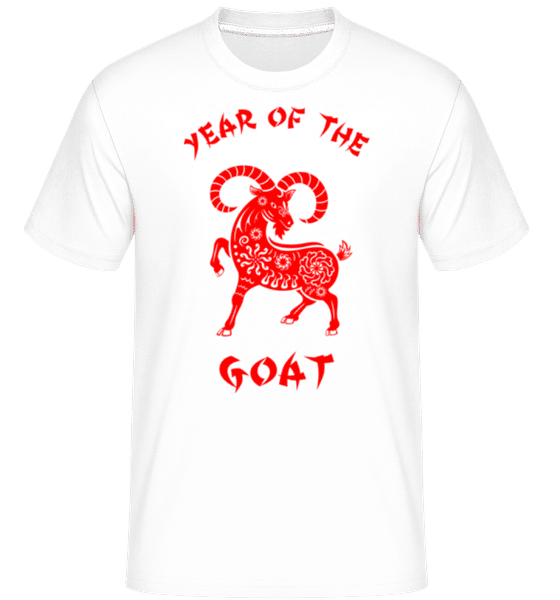 Aperçu: Chinese Zodiac Year Of The Goat - T-Shirt Shirtinator homme - Blanc - Devant