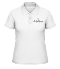 Golfový rytmus - Dámska polokošeľa Fine Piqué - Biela - Predné