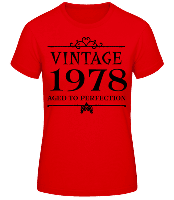 Vintage 1978 Perfection - Women's Basic T-Shirt - Red - Front