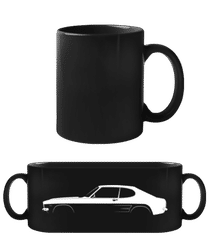 'Ford Capri Mk I' Silhouette · Schwarze Tasse