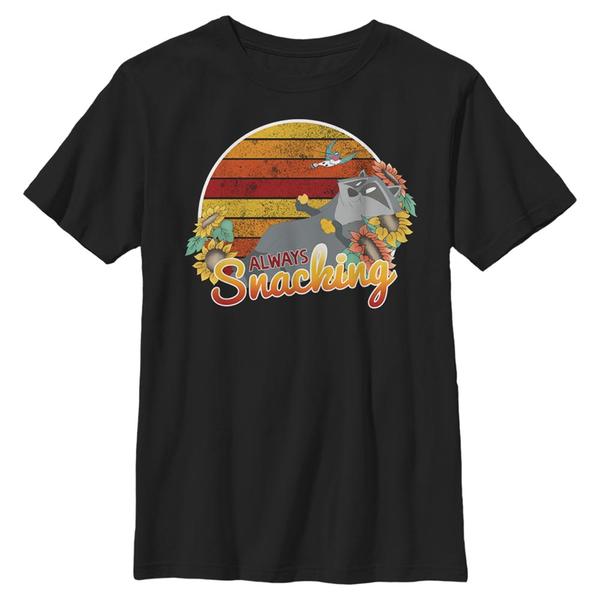 Disney - Pocahontas - Meeko Snacks - Enfant T-shirt - Noir - Devant