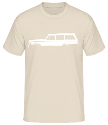 'Jeep Wagoneer (SJ)' Silhouette - T-shirt standard Homme - Crème - Devant