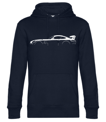 'Mercedes GT Black C190' Silhouette - Unisex Premium Hoodie - Marine - Vorne