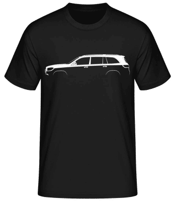 'Mercedes-Benz GLS AMG X167' Silhouette - Pánske basic tričko - Čierna - Predné