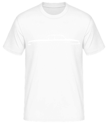 'Jaguar XJ (Series II)' Silhouette - Männer Basic T-Shirt - Weiß - Vorne