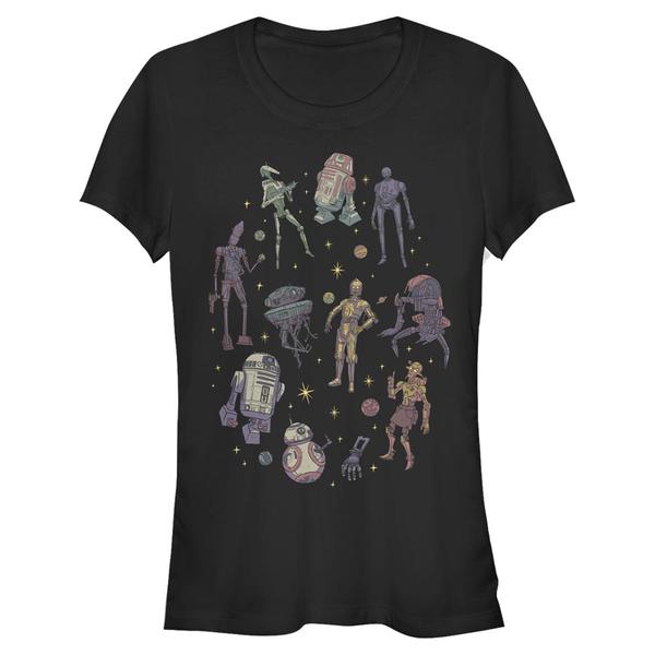 Aperçu: Star Wars - Skupina Sidekick Circle - Femme T-shirt - Noir - Devant