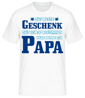 Das Beste Geschenk Nenne Ich Papa - Männer Basic T-Shirt - Weiß - Vorne