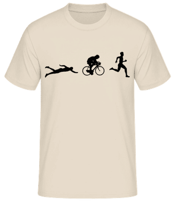 Triathlon - Camiseta básica para hombre - Crema - delante