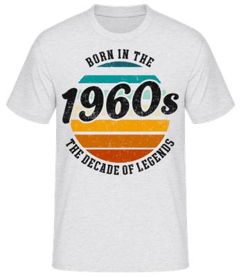 1960 The Decade Of Legends - Männer Basic T-Shirt - Grau meliert - Vorne