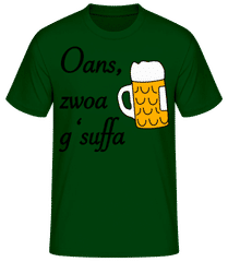 Oans Zwoa Gsuffa · Männer Basic T-Shirt
