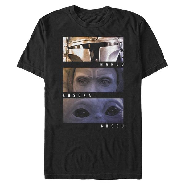 Aperçu: Star Wars - The Mandalorian - Skupina Character Eyes - Homme T-shirt - Noir - Devant