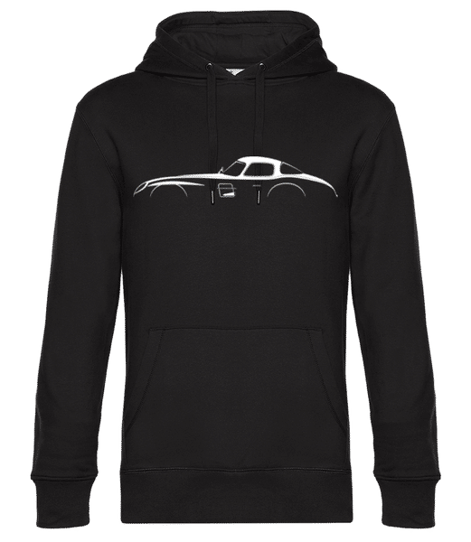 'Mercedes 300 SLR Uhlenhaut' Silhouette - Sweat à capuche premium Unisexe - Noir - Devant