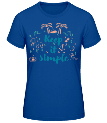 Keep It Simple - Dámske basic tričko - Kráľovská modrá - Predné
