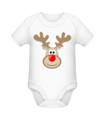 Renne Logo - Body manches courtes bio - Blanc - Devant