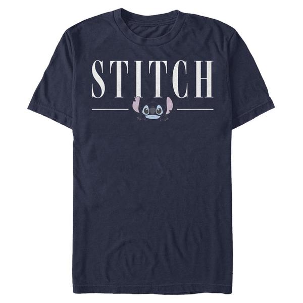 Aperçu: Disney - Lilo & Stitch - Stitch Title - Homme T-shirt - Bleu marine - Devant