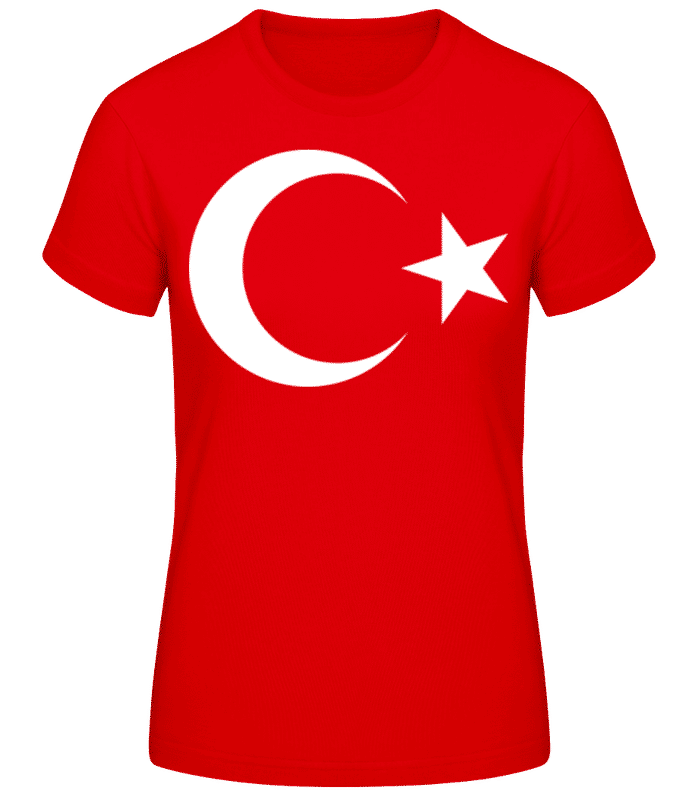 Aperçu: Turquie Croissant De Lune Avec Étoile - T-shirt femme B&C - Rouge - Devant