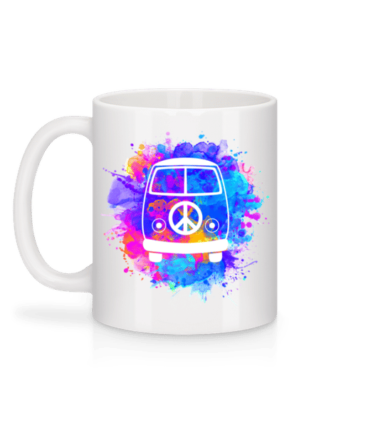 Aperçu: Hippie Bus - Mug en céramique blanc - Blanc - Derrière